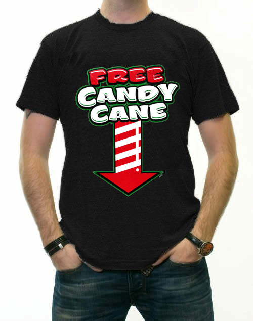 Christmas Tee's - Free Candy Cane Men's T-Shirt