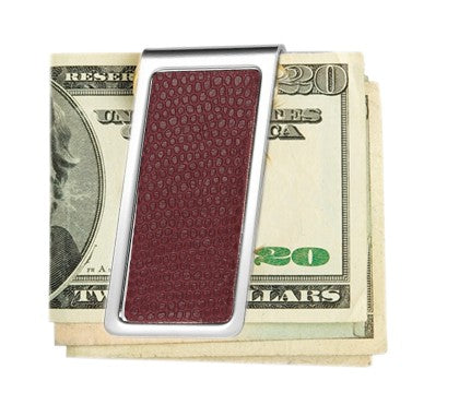 Classic Brown Leather Money Clip