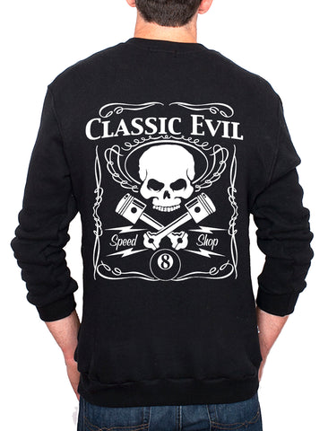 Classic Evil Biker Adult Crewneck