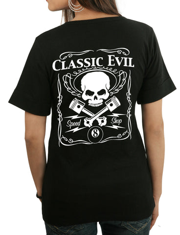 Classic Evil Biker Ladies T-shirt