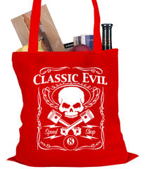 Classic Evil Biker Tote Bag