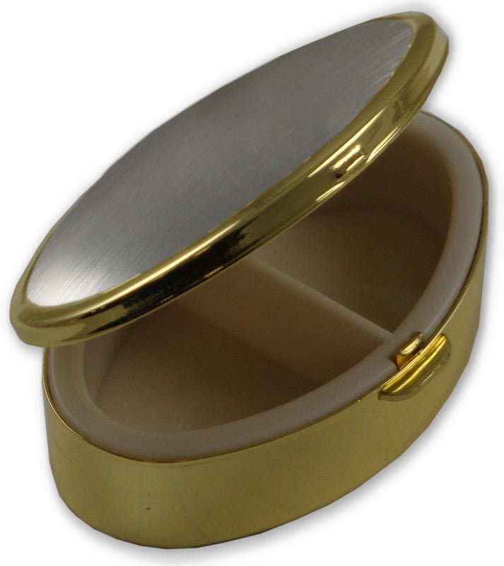 Classic Two Tone Oval Pill Box