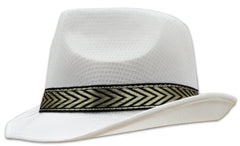 Classic White Mesh Fedora Hat