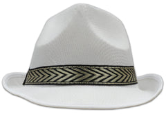 Classic White Mesh Fedora Hat