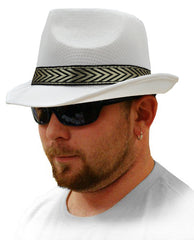 Classic White Mesh Fedora Hat