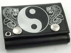 Cobra's Yin Yang Genuine Leather Chain Wallet