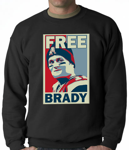 Color Free Brady Deflategate Football Adult Crewneck