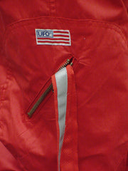 Comfort Waist Circular Pocket UFO Girls Hipster Pants (Red)