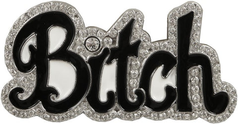 Couture Rhinestone Bitch Belt Buckle With FREE Leather Belt