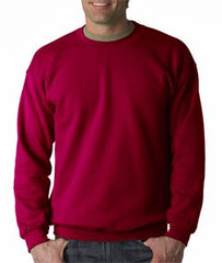 Crew Neck Sweatshirts For Men & Women - Crewneck Sweatshirt (Cherry Red)