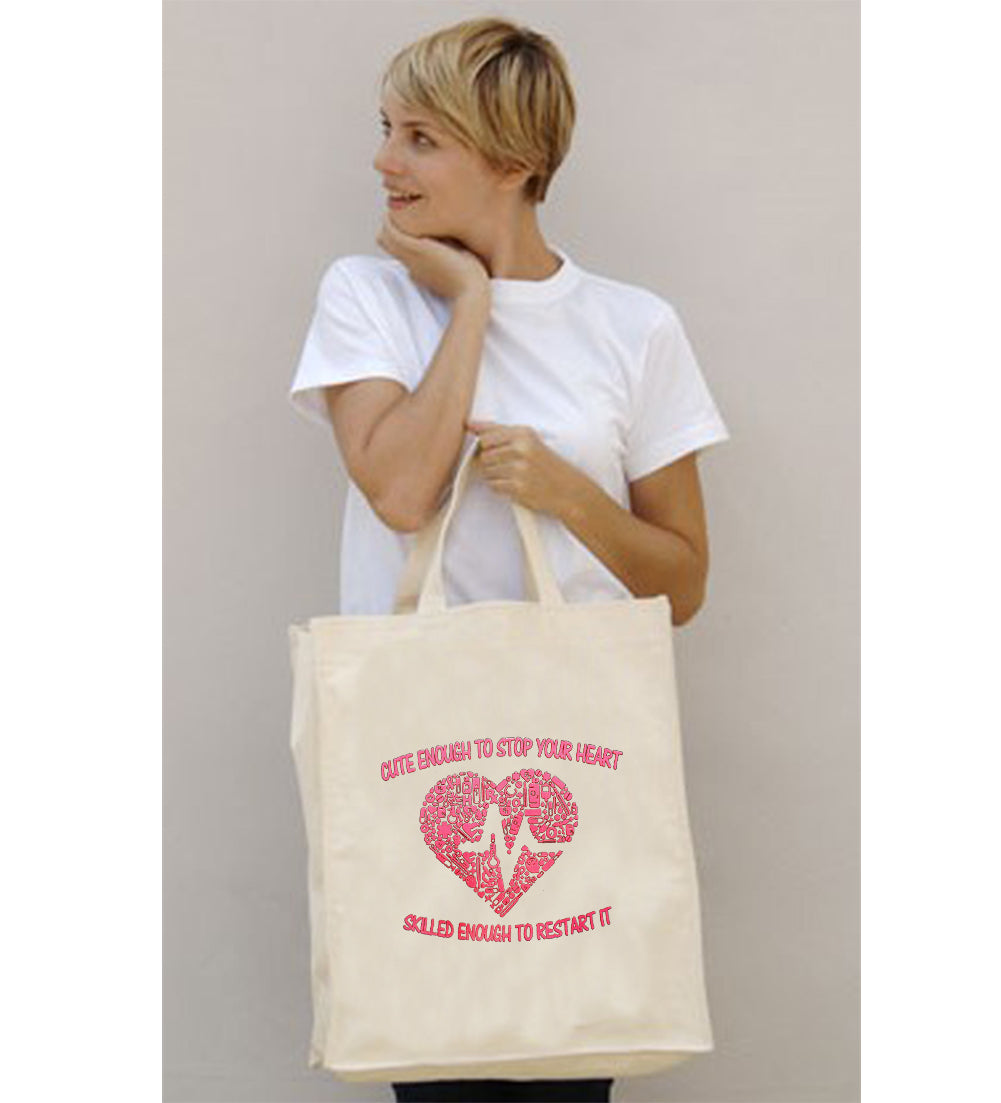 Cute Enough To Stop Your Heart Tote Bag