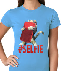 Cute #Selfie Kitten Ladies T-shirt