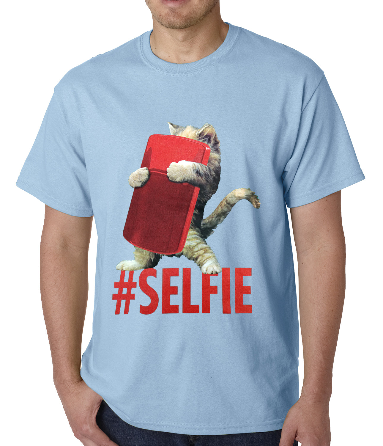 Cute #Selfie Kitten Mens T-shirt