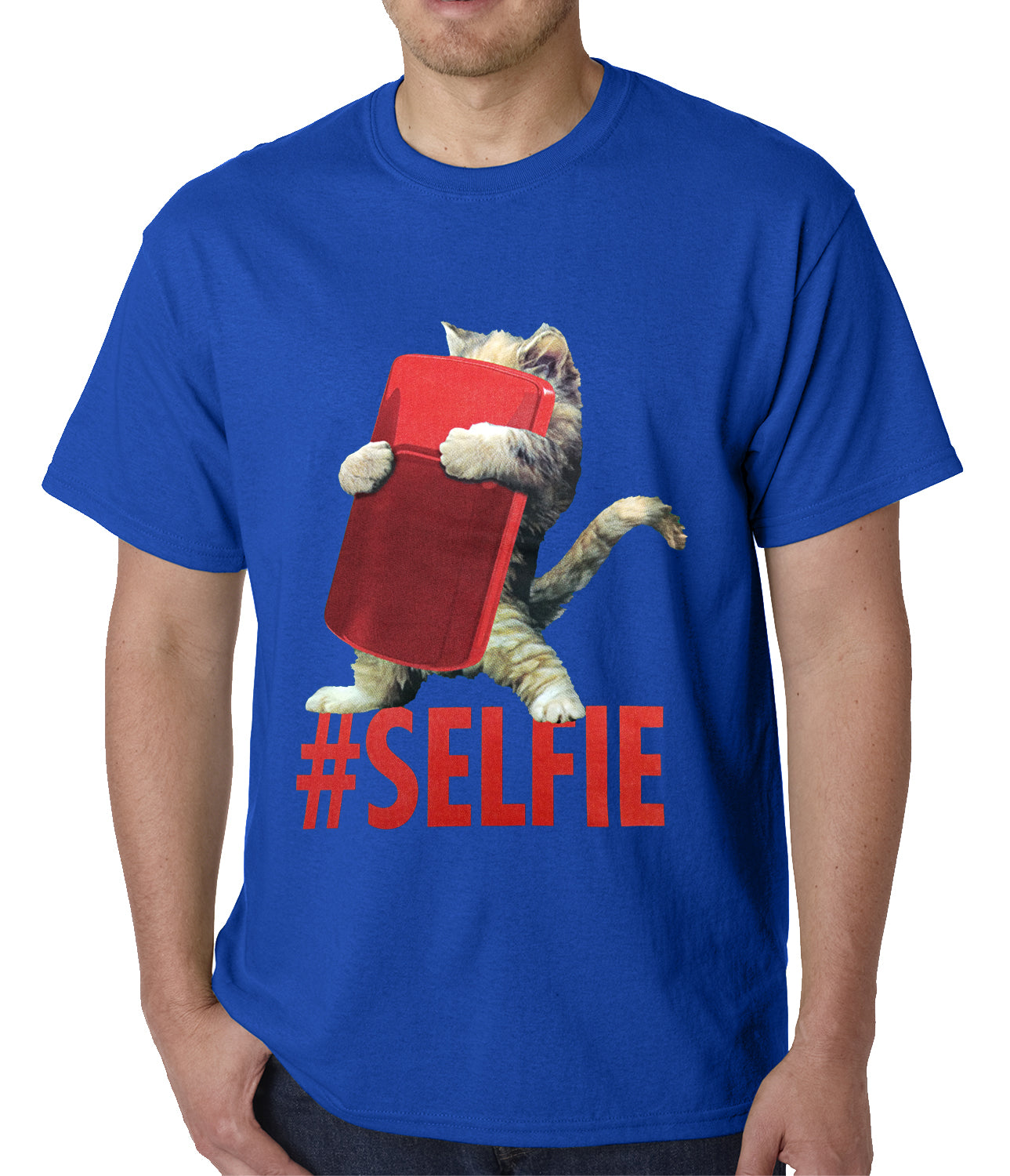 Cute #Selfie Kitten Mens T-shirt