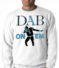 Dab On 'Em Football Player Adult Crewneck