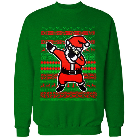 Dabbing Santa Ugly Christmas Adult Crewneck