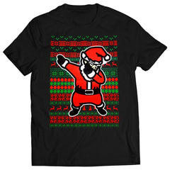 Dabbing Santa Ugly Christmas Kids T-shirt Black