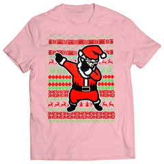 Dabbing Santa Ugly Christmas Kids T-shirt Light Pink'