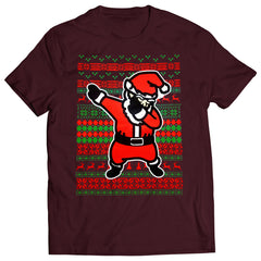 Dabbing Santa Ugly Christmas Kids T-shirt Maroon