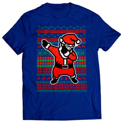Dabbing Santa Ugly Christmas Kids T-shirt Royal Blue