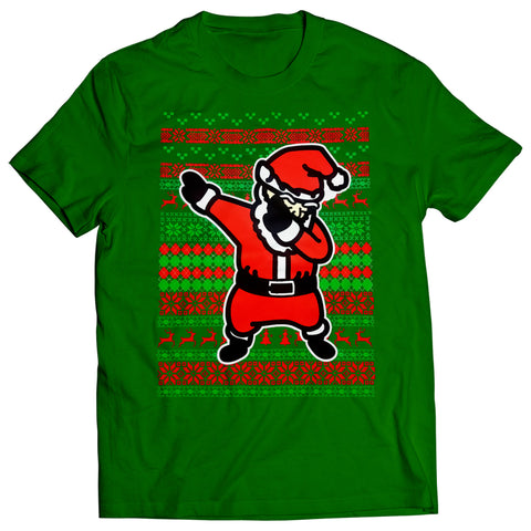 Dabbing Santa Ugly Christmas Mens T-shirt