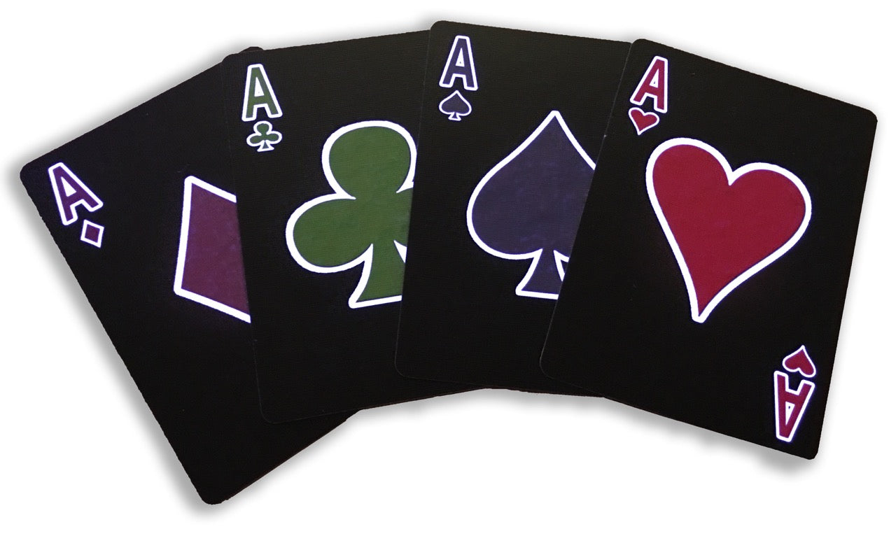 Deck of Ultra-Violet Glowing Playing Cards (Assorted Color)