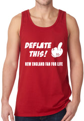 Deflate This! Middle Finger New England Fan For Life Tank Top