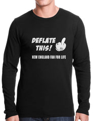 Deflate This! Middle Finger New England Fan For Life Thermal Shirt
