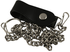 Deluxe 30" Leather & Steel Wallet Chain