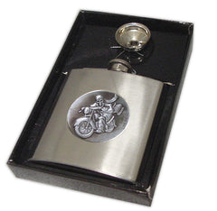 Deluxe 7 oz Stainless Steel Biker Flask