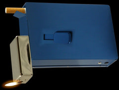 Deluxe Auto Dispenser Cigarette Case with Built-In Lighter