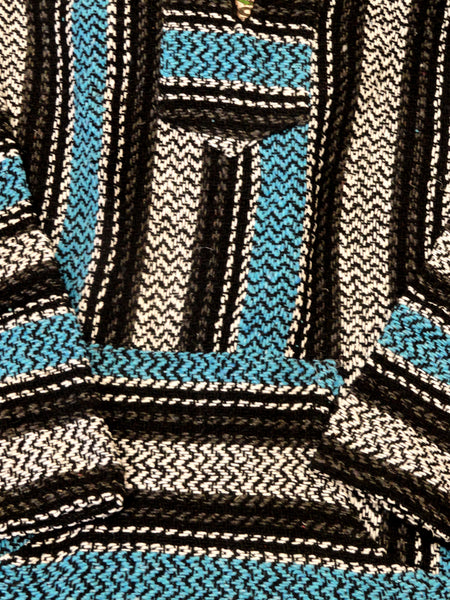 Deluxe Baja - Original Mexican Baja Hoodie (Black / Turquoise) –