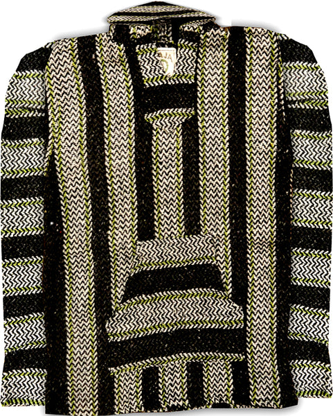 Deluxe Baja - Original Mexican Baja Hoodie (Grey/Green) –