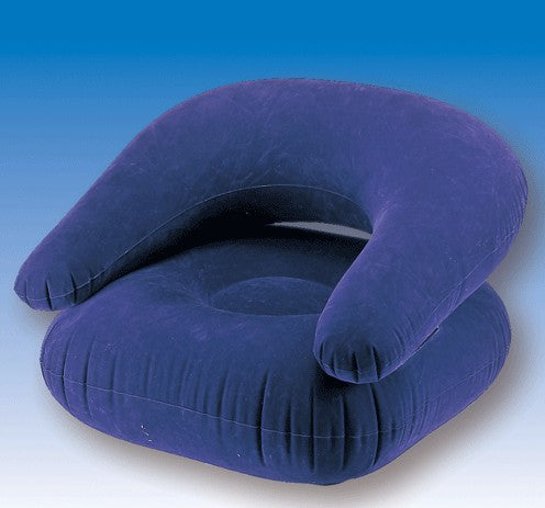 Deluxe Comfort Velvet Inflatable Adult Size Chair (Blue) On Sale! –