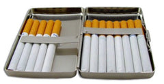 Deluxe Ribbed Cigarette Case (For Regular Size & 100's)