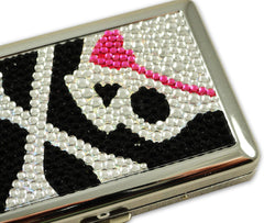 Deluxe Stone Cigarette Case With Skulls (For Regular's & 100's)