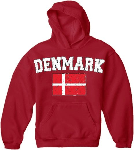 Denmark Vintage Flag International Hoodie