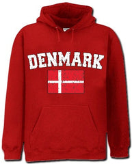 Denmark Vintage Flag International Hoodie