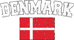 Denmark Vintage Flag International Hoodie