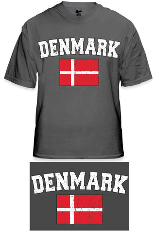 Denmark Vintage Flag International Mens T-Shirt
