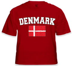 Denmark Vintage Flag International Mens T-Shirt