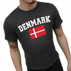 Denmark Vintage Flag International Mens T-Shirt