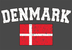 Denmark Vintage Flag International Mens T-Shirt