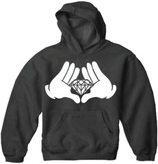 Diamond Cartoon Hand's Adult Hoodie