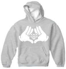 Diamond Cartoon Hand's Adult Hoodie