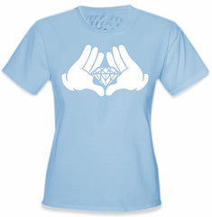 Diamond Cartoon Hands Girl's T-Shirt