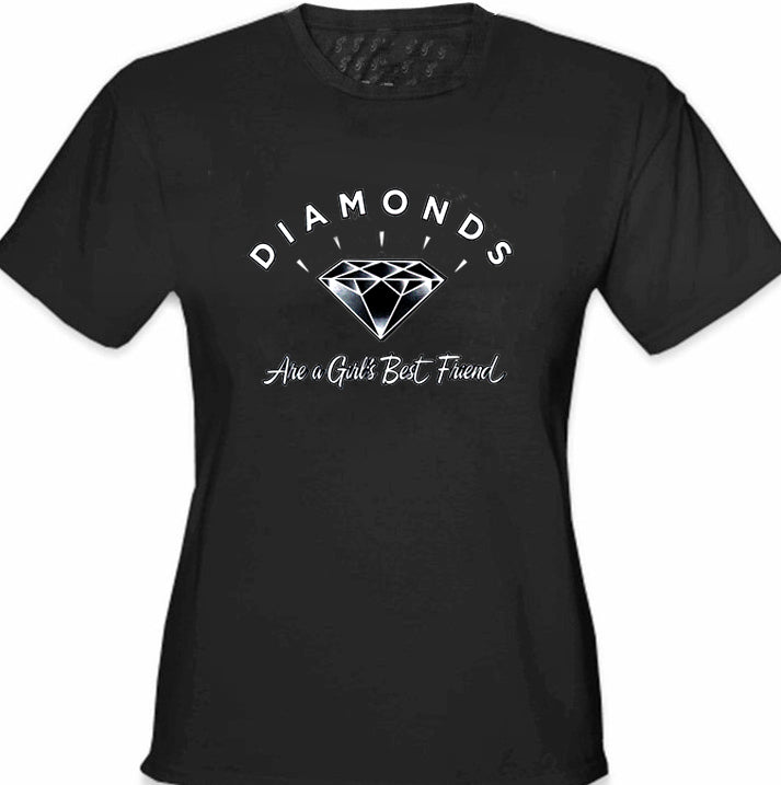 Diamonds Are A Girl's Best Friend Girl's T-Shirt 