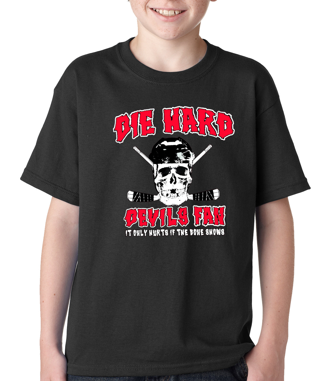 Die Hard Devils Fan Hockey Kids T-shirt