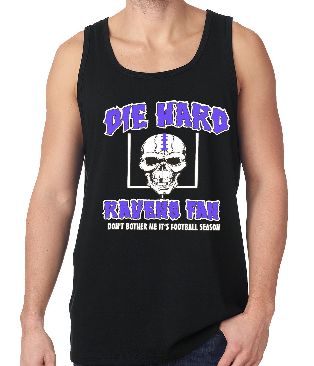 Die Hard Ravens Fan Football Tank Top