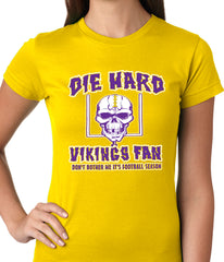 Die Hard Vikings Football Fan Girls T-shirt